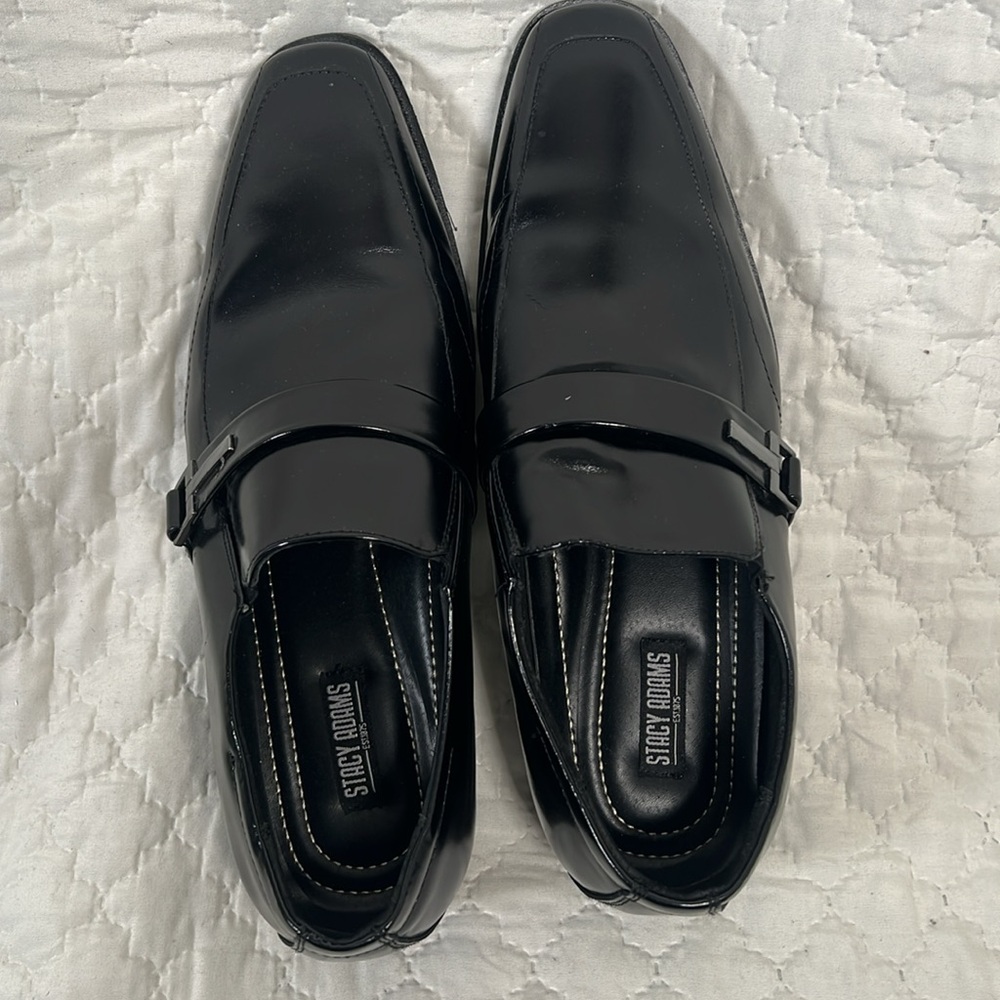 Stacy Adams Men’s Dress Shoes - Black Leather - Size 9.5 - Picture 4 of 9